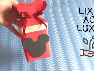 Do Lixo ao Luxo: Lembrancinha do Mickey com Caixa de Leite - Artesanato DIY