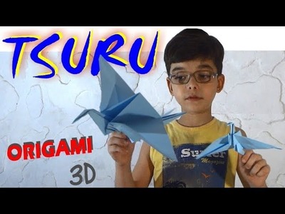 Faça o Tsuru, o Pássaro da Paz e da Sorte em Origami - 2 variações (Tsuru, the Bird of Peace)