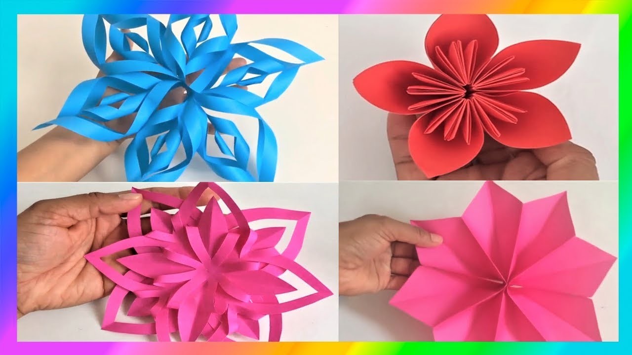 Flores de papel???? Paper flower????  Flores ???? Manualidades de papel ????Paper Craft | PapelyManualidades