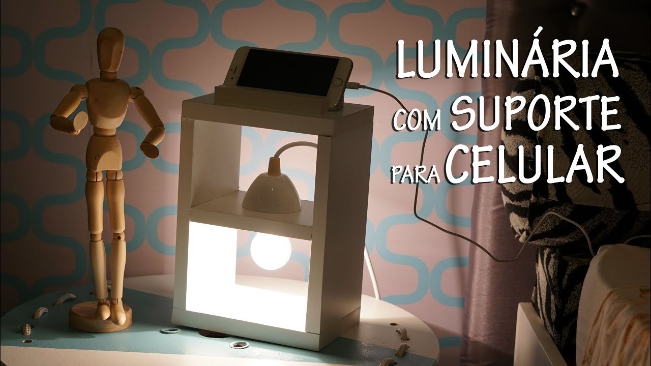 Luminária com suporte para celular | #TireiDaCaçamba