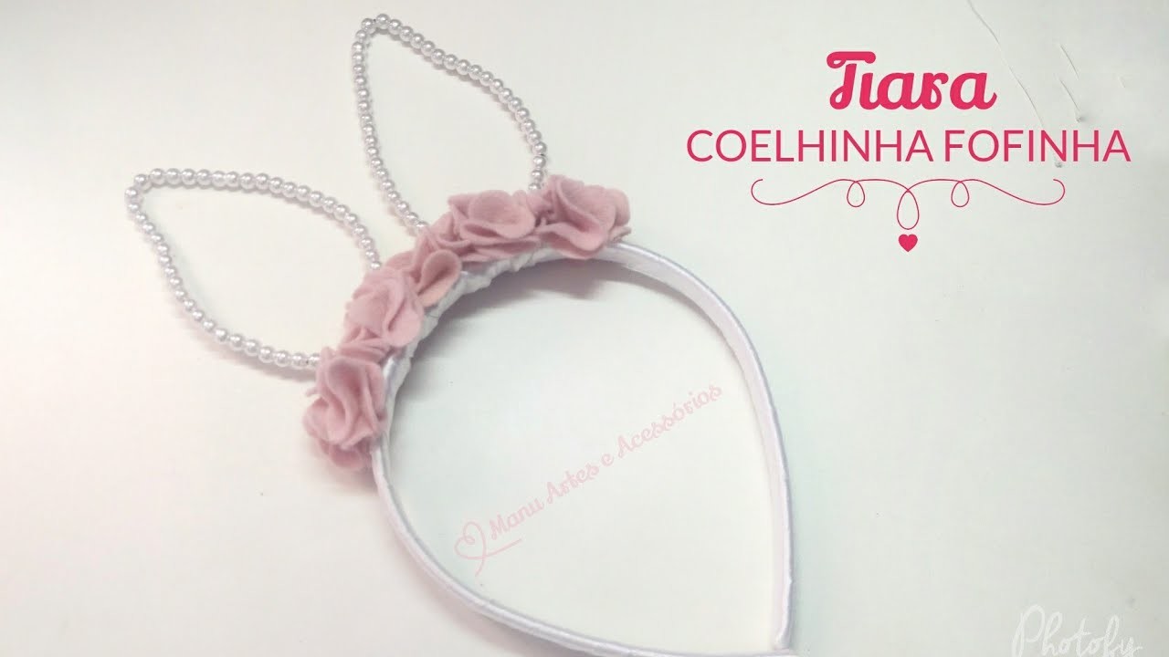 Tiara de Coelhinha Fofinha????com Pérolas