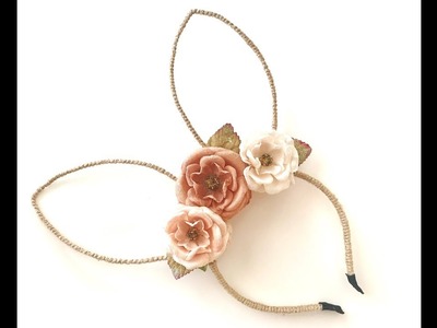 Tiara de coelhinho rústica