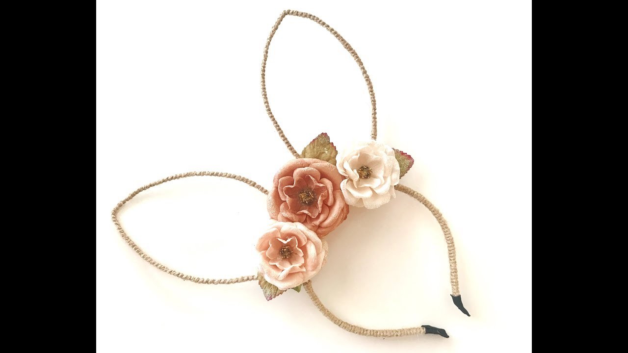 Tiara de coelhinho rústica