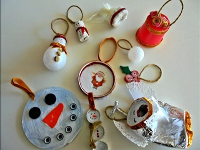 10 ornamentos reciclados - recycled ornaments DIY