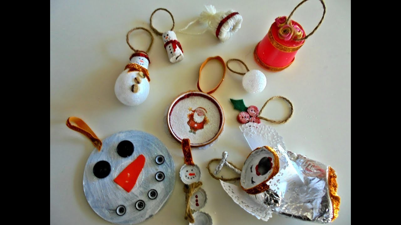 10 ornamentos reciclados - recycled ornaments DIY