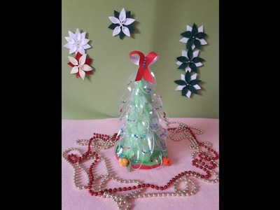 Árvore de Natal com Papel e Colher Descartável - DIY - Decoração de Natal!