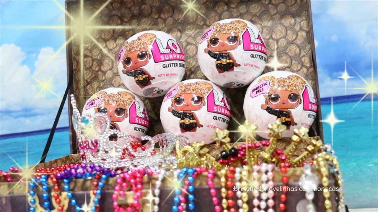 Bonecas LOL Surpresa Série Glitter - Bonecas Novas Com Brilho Ovo Surpresa -Brinquedonovelinhas