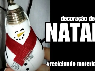 Bora fazer ENFEITES de NATAL utilizando PALITO DE CHURRASCO, LAMPADA e E.V.A.