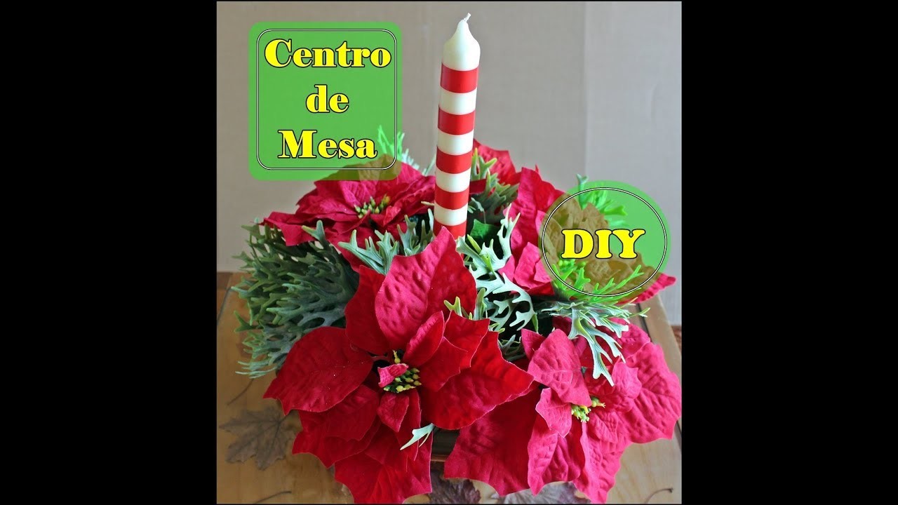 CENTRO DE MESA NATALINO com vela decorada - DIY -Didi Tristão