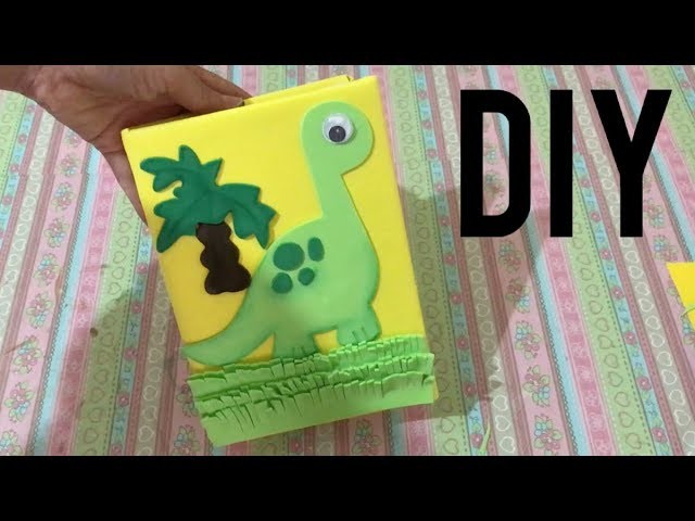 Como Fazer Agenda ou Diário de Dinossauro - DIY Artesanato