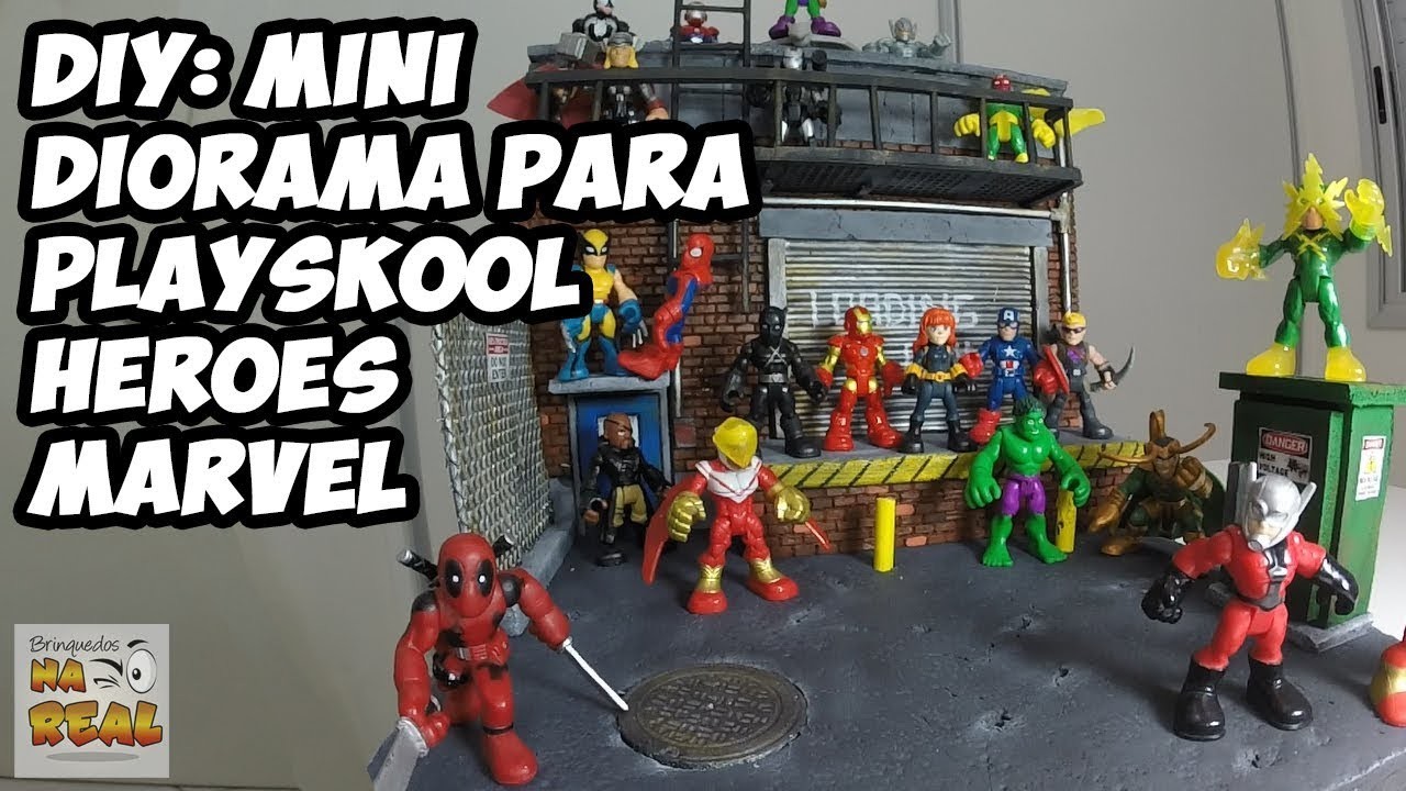 DIY #25: Mini Diorama para Playskool Heroes Marvel - Tutorial faça você mesmo