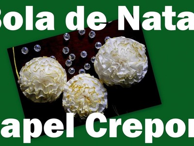 DIY BOLA DE NATAL DE CREPOM - ENFEITE DE NATAL