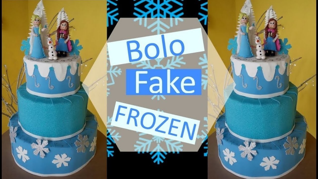 DIY - Bolo Fake da Frozen em EVA  - Passo a Passo