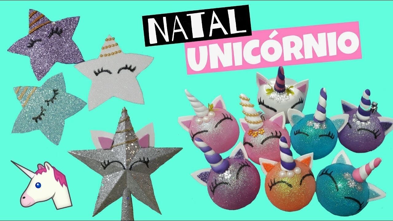 DIY DECORAÇÃO DE NATAL UNICORNIO