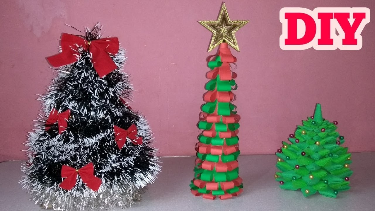 DIY ESPECIAL DE NATAL. MINI ARVORES DE NATAL #RECICLANDO