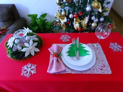 DIY- ideias de decoração para mesa de natal, ideias simples e fáceis para mesa posta.