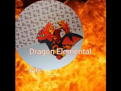 Dragon elemental Fire (porcelana fria.polymer clay)