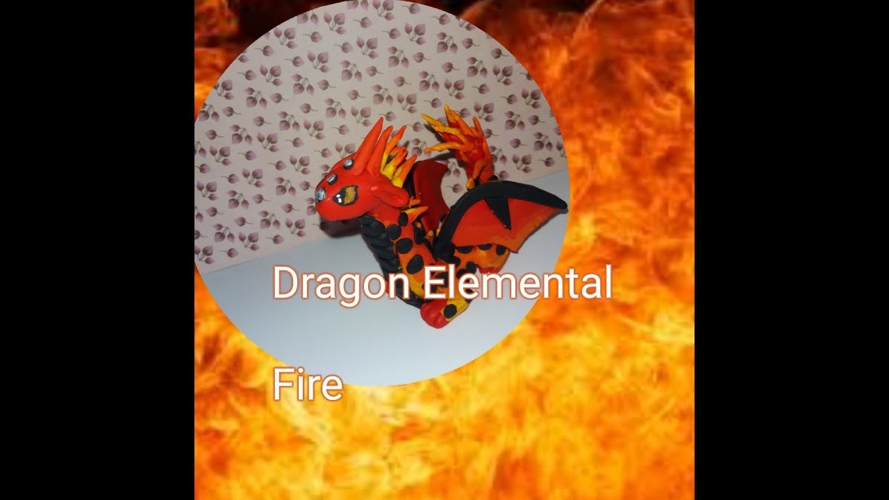 Dragon elemental Fire (porcelana fria.polymer clay)