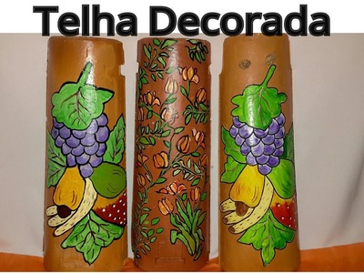 Telha decorada#artesanato