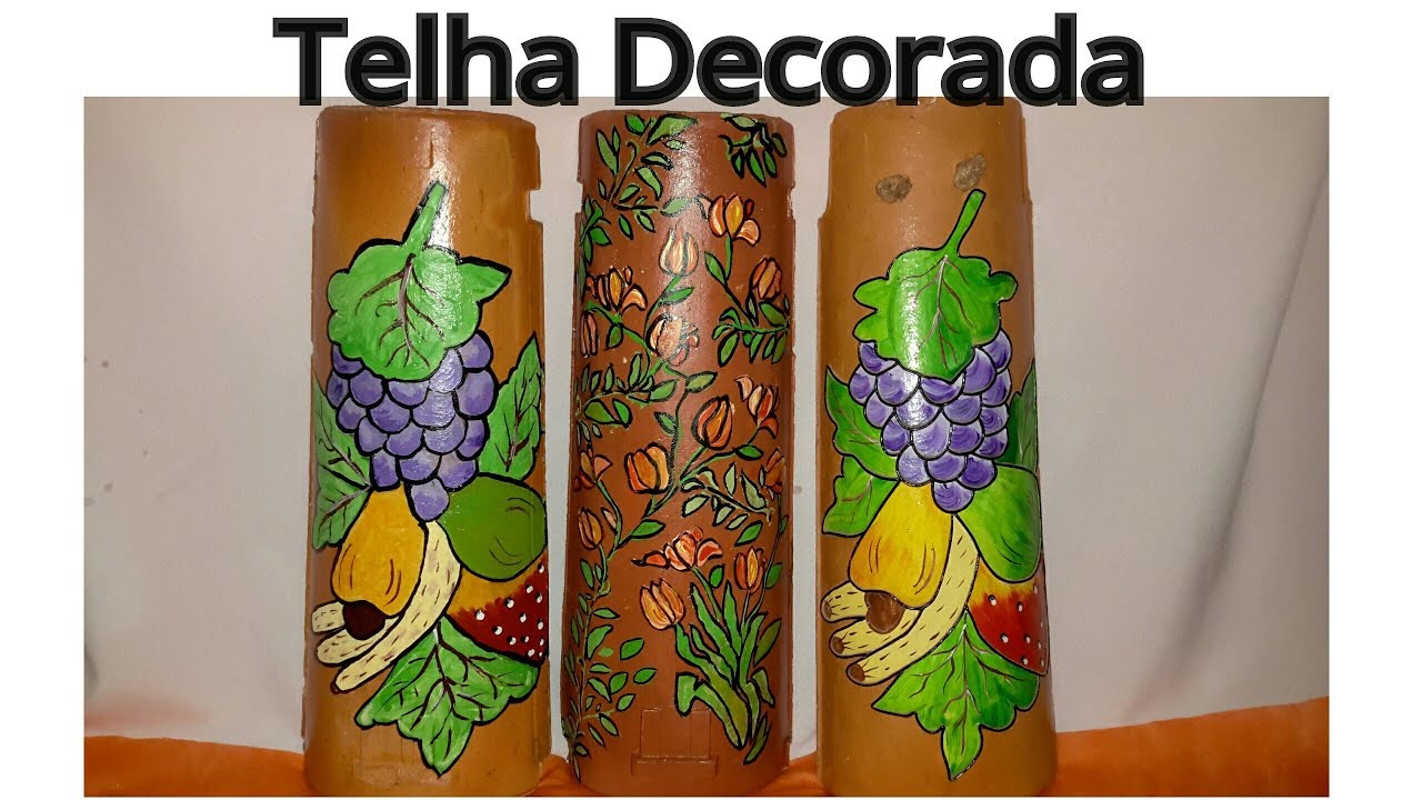Telha decorada#artesanato