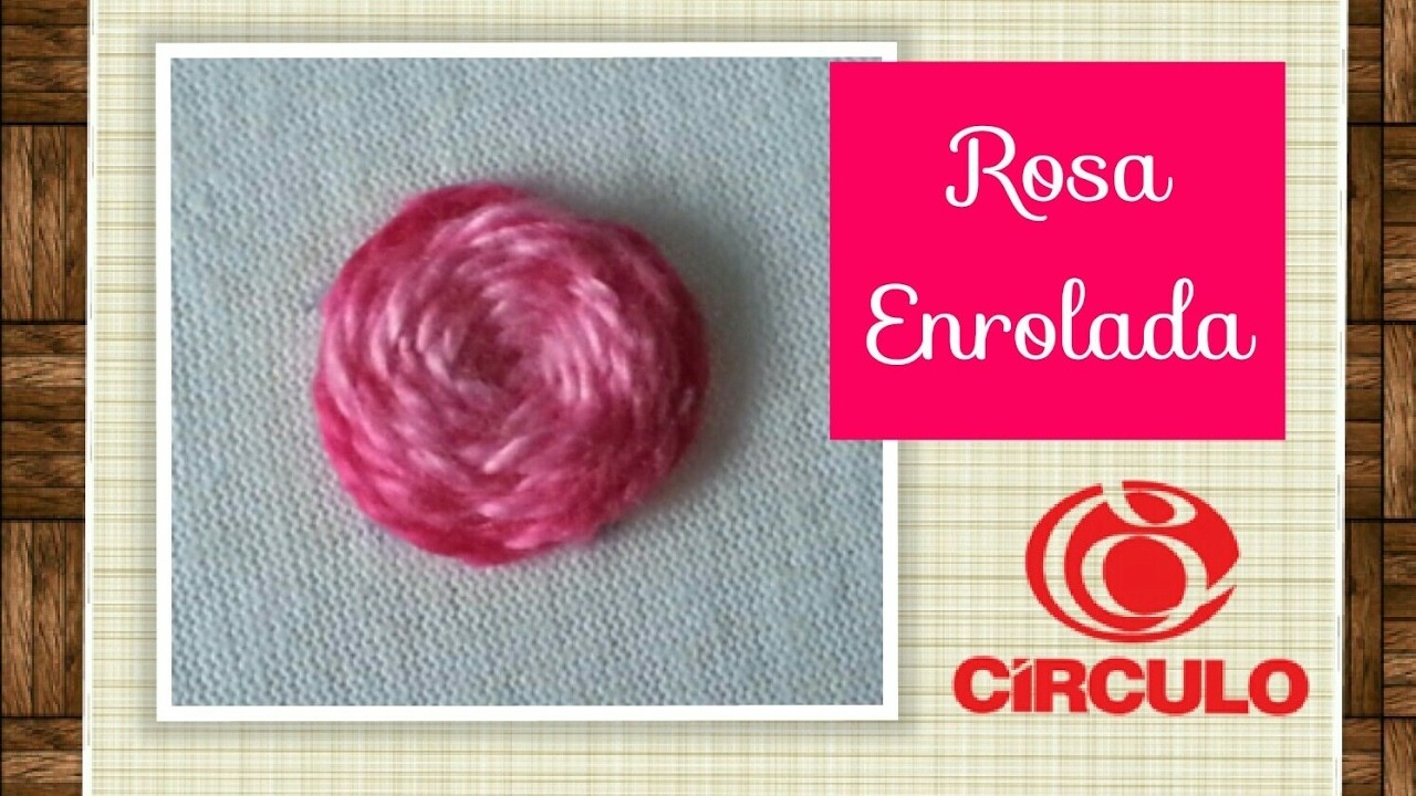 Versão canhotos: Rosa enrolada com linha ou fita fina no bordado # Elisa Crochê