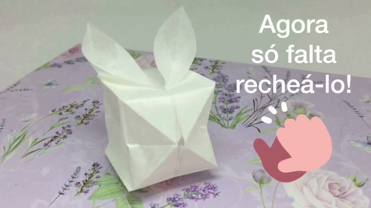 Aprenda a fazer um bolo Coelho de Origami