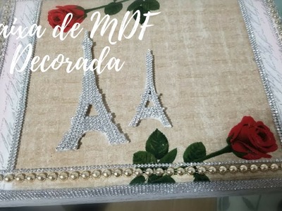 Caixa MDF decorada - Caixa Jóias Paris