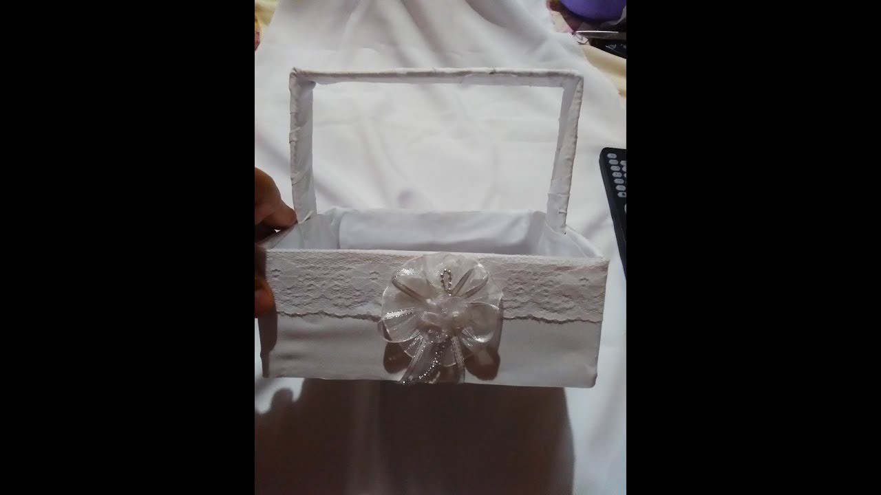 Cestinha de flores com papelão diy