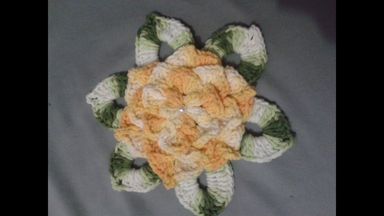 Como fazer uma flor em crochê 6 petalas