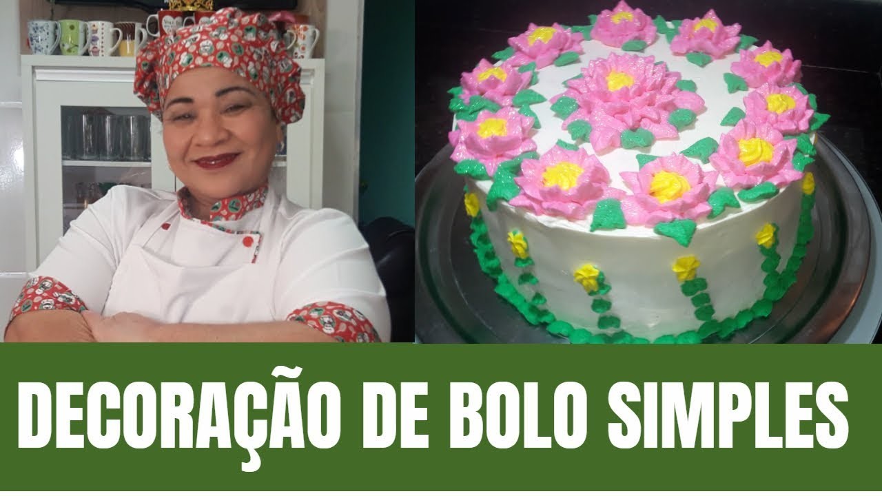 DECORAÇÃO DE BOLO SIMPLES