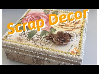 DIY | como fazer Scrap Decor caixa com pérolas