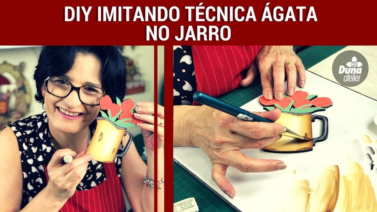 DIY IMITANDO TÉCNICA ÁGATA NO JARRO | Pintando Com o ❤ #111 | TÂNIA MARQUATO