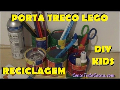 FAÇA VOCÊ MESMO | KIDS PORTA TRECO LEGO RECICLAGEM LATA DE BATATA #Diy