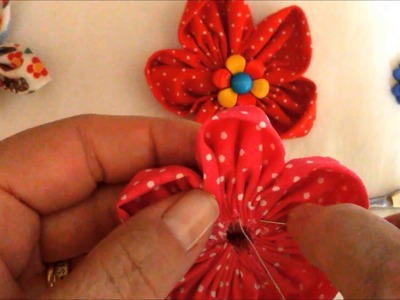 Flor de Fuxico Pétala Arredondada - Iniciando Fuxico