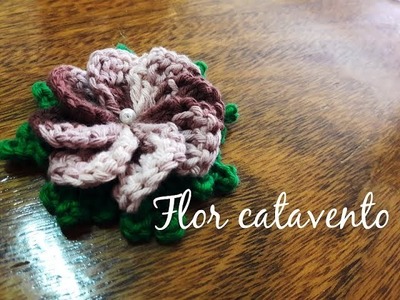 Flor em crochê - Catavento