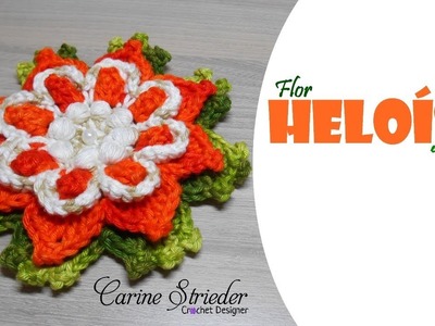 Flor Heloísa em crochê por Carine Strieder
