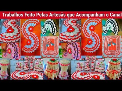 Fotos das Peças  pelas vídeo aulas do Canal Cristina Coelho Alves - Parabéns a Todas as Artesãs