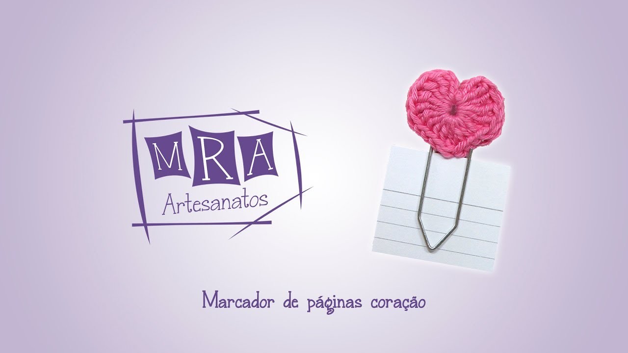 Marcador de página - Coração - MRA Artesanatos