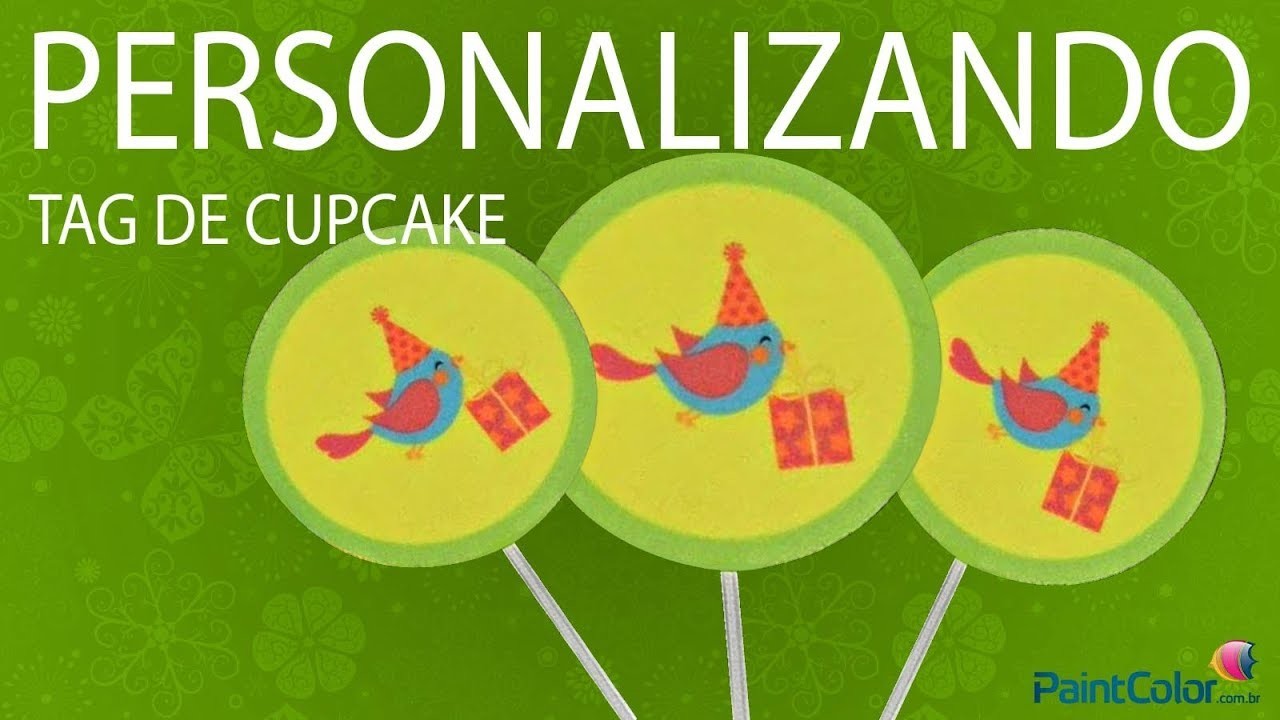 PERSONALIZANDO: Tag de cupcake
