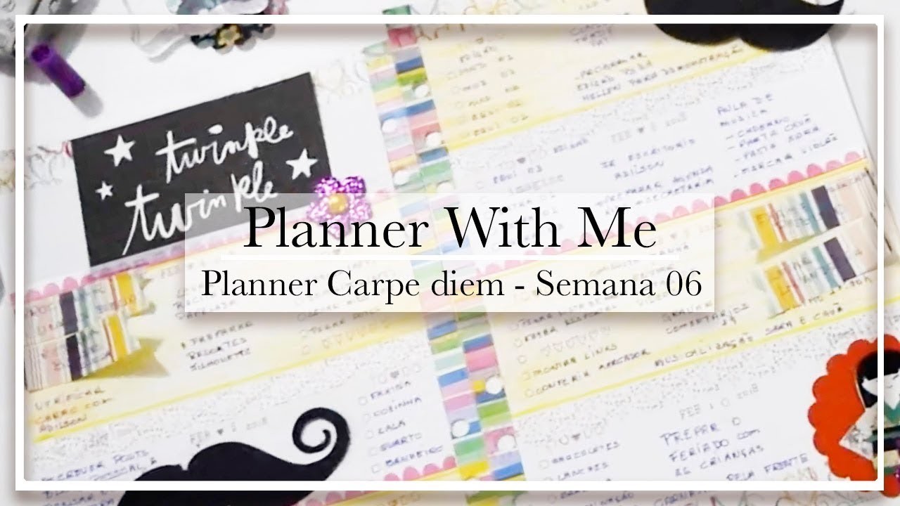 Planner With Me - Pintando meus inserts e decorando minha semana 06