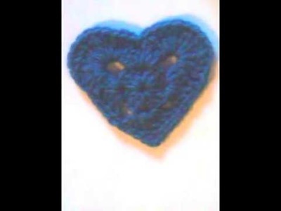 Tutorial  Crochê  modelo Coração # 1