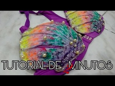 TUTORIAL DE 2 MINUTOS| Top.Biquíni de Sereia - Mermaid • by Vick