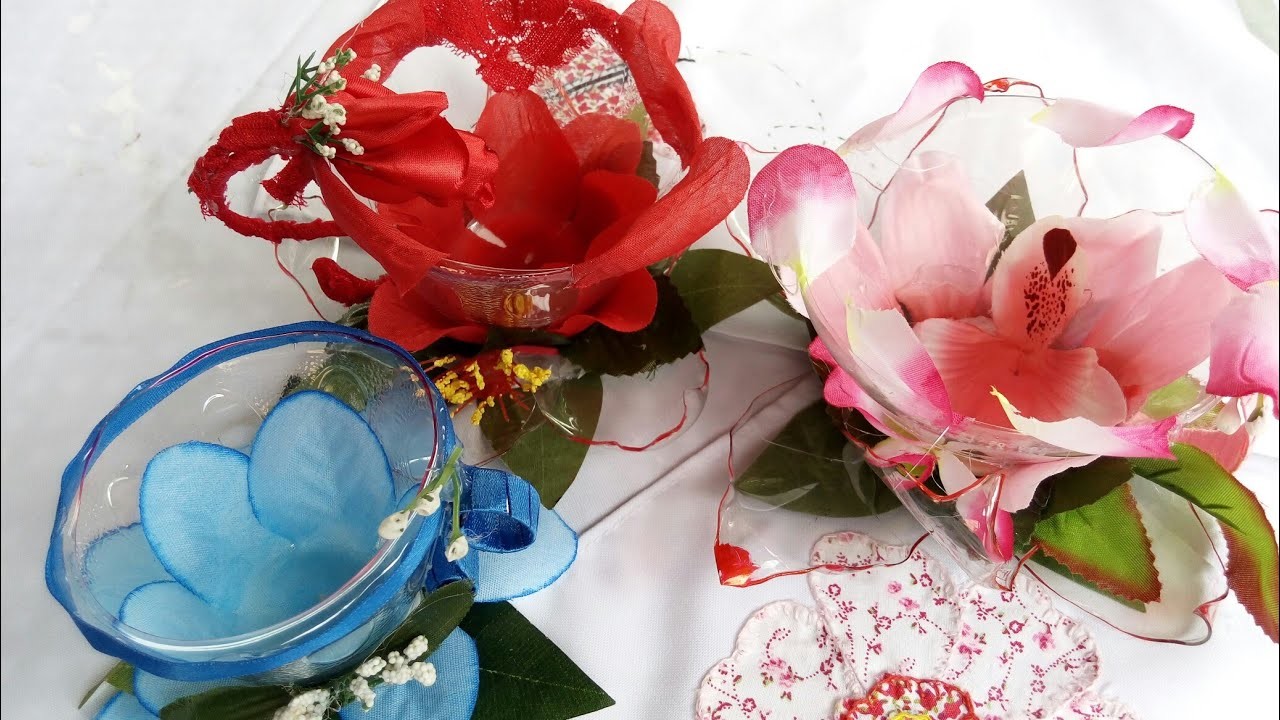 Xícara Flor de Garrafa Pet: Lembrançinha para o Dia das. Mães!
