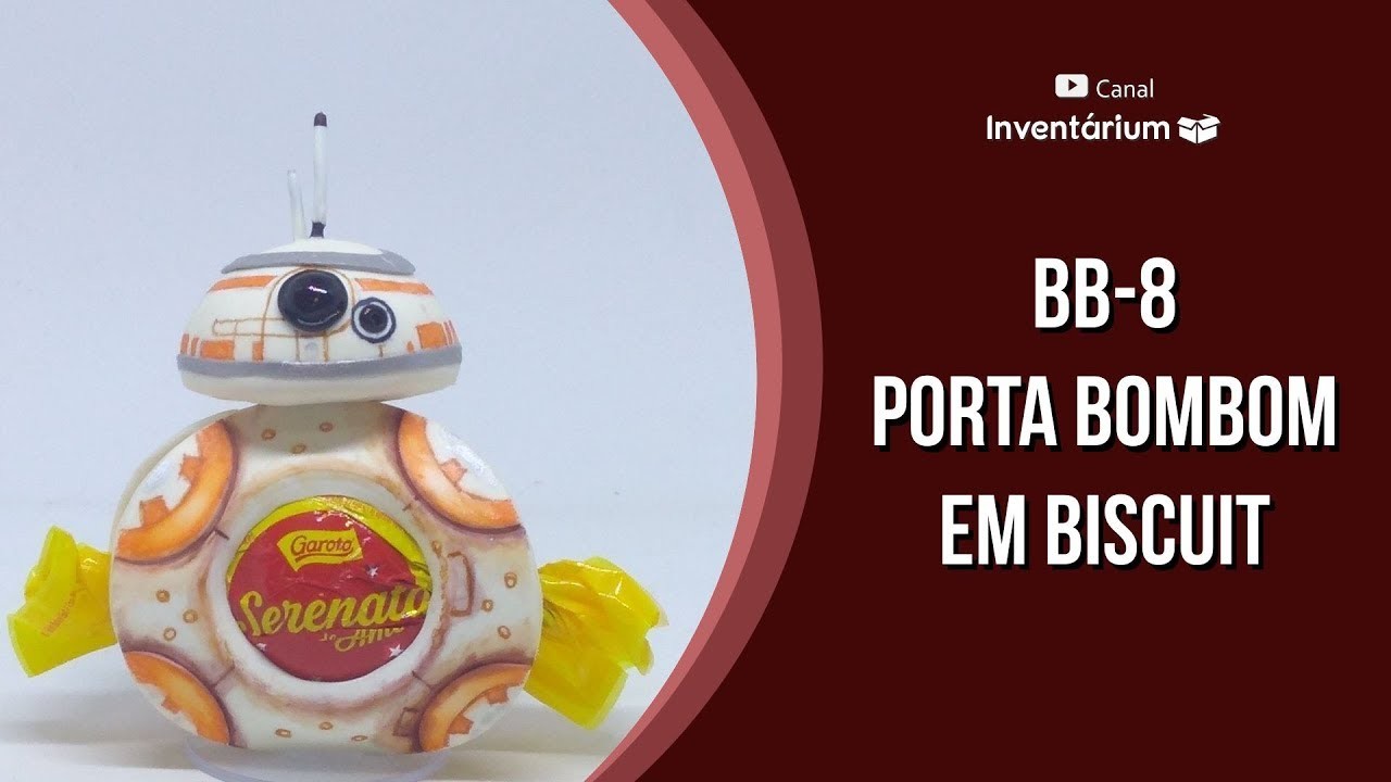 BB-8 porta bombom em biscuit DIY #especialpáscoa