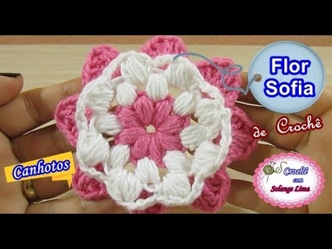 [CANHOTOS] Linda flor SOFIA de Crochê