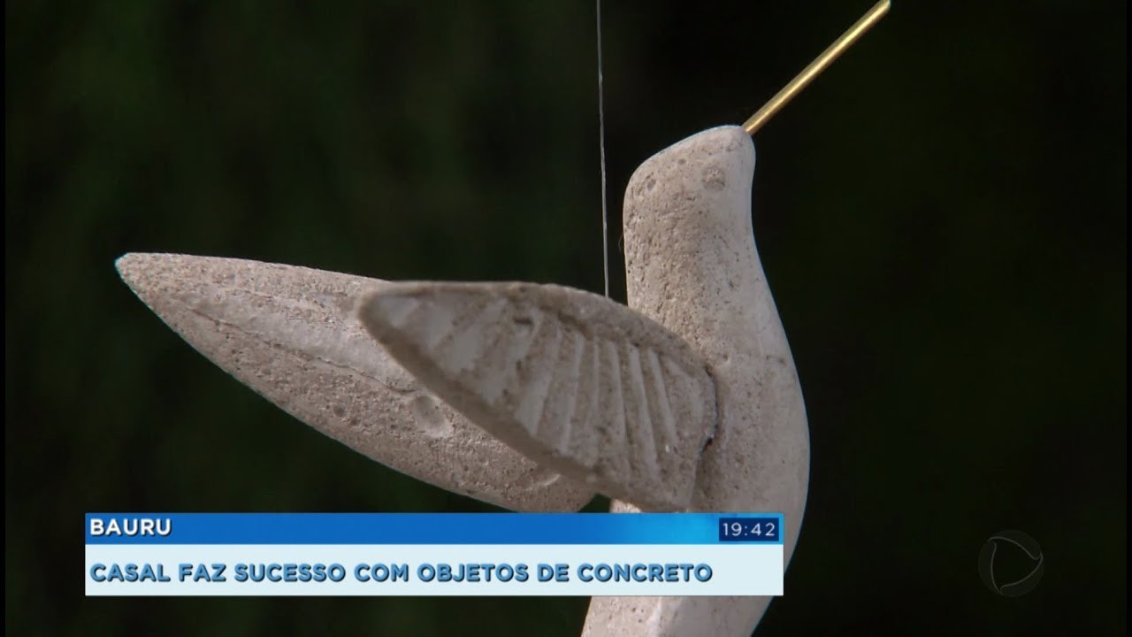 Casal de Bauru faz sucesso produzindo objetos para decoração com concreto