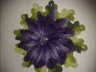 Como fazer folhas para flor de aplicação em crochê simples e descomplicado
