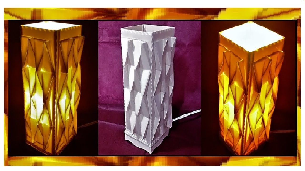 Como Fazer Luminária de PVC Estilo Origami  passo a passo