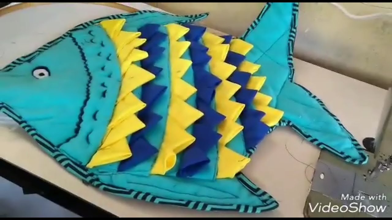 Como fazer um tapete com desenho de peixe