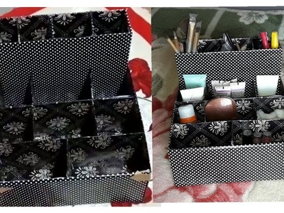 DIY #1.  Caixa organizadora para maquiagem feita de caixa de sapato